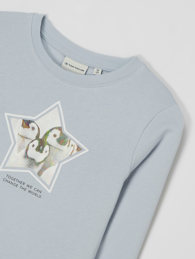 Sweatshirt mit Motiv in bleu
