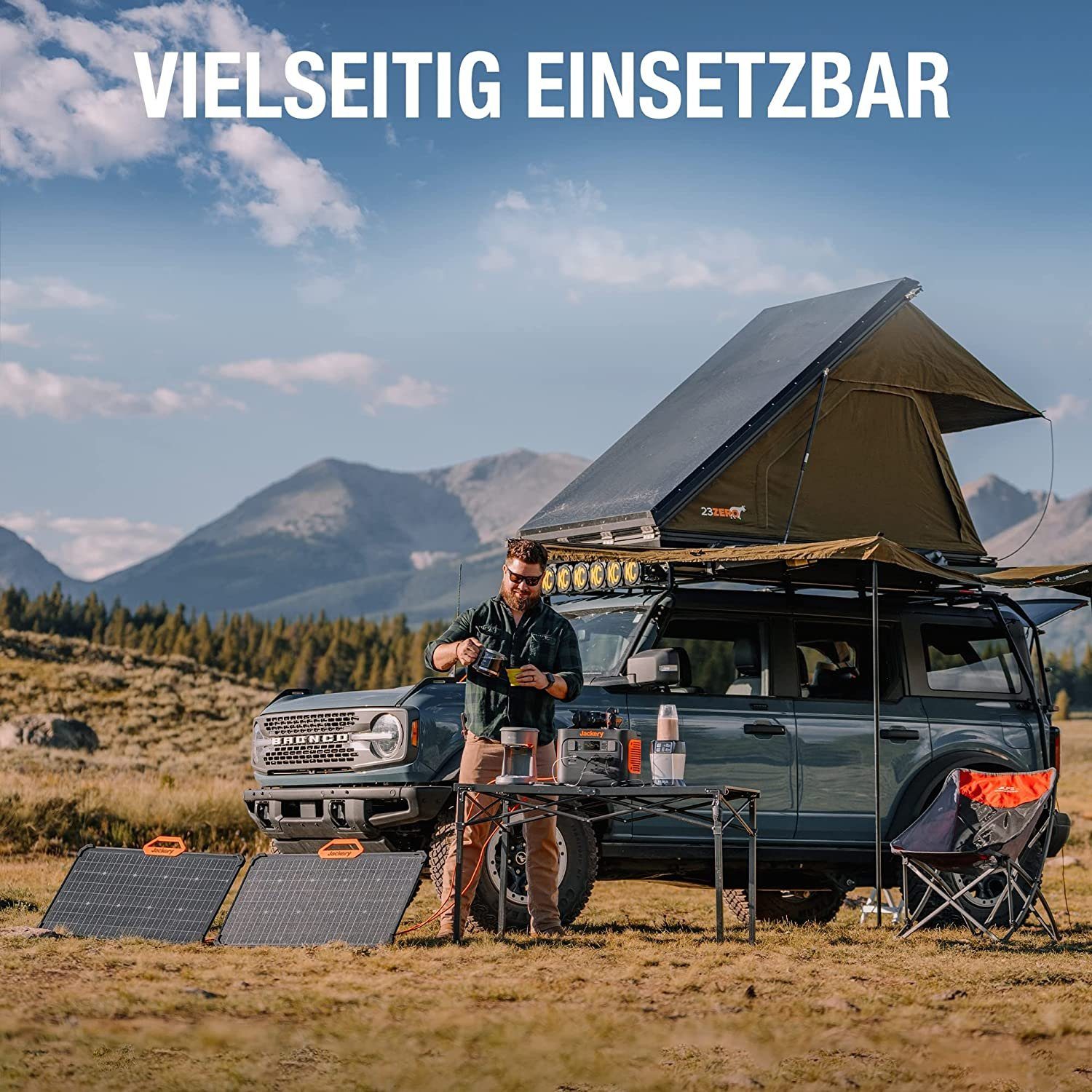 Jackery Solaranlage 80W Panel für Explorer 240, 500, 1000, 80,00 W, Monokristallines
