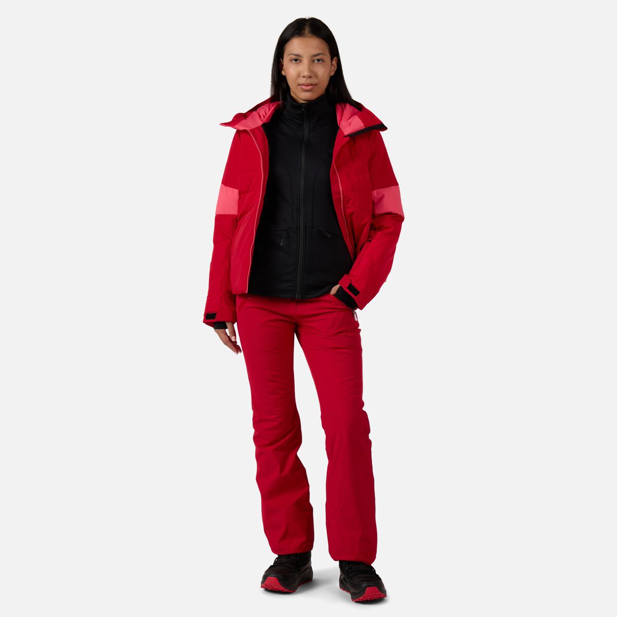 Damenfleecejacke mit durchgehendem Reißverschluss Blackside