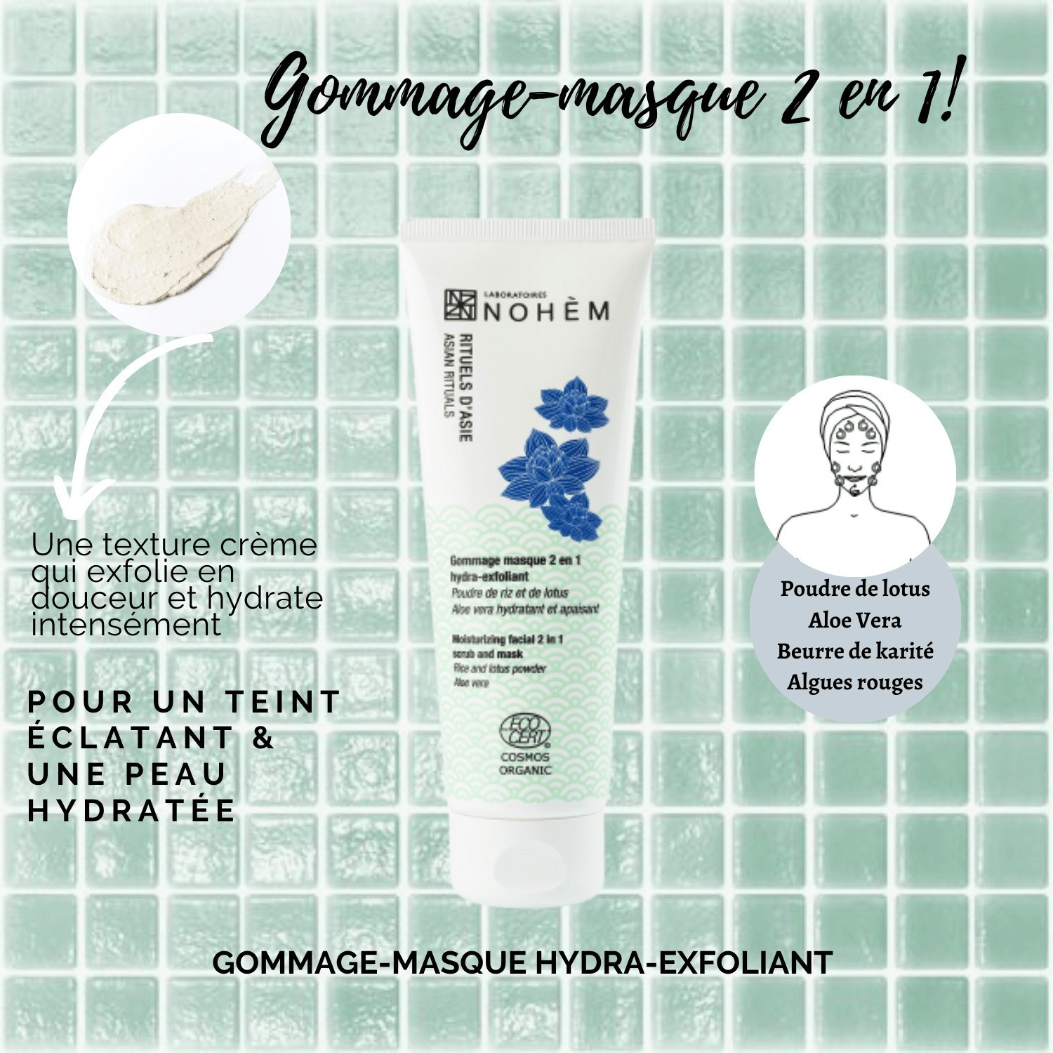 Nohèm 2 w 1 Hydra-Exfoliating Scrub Mask