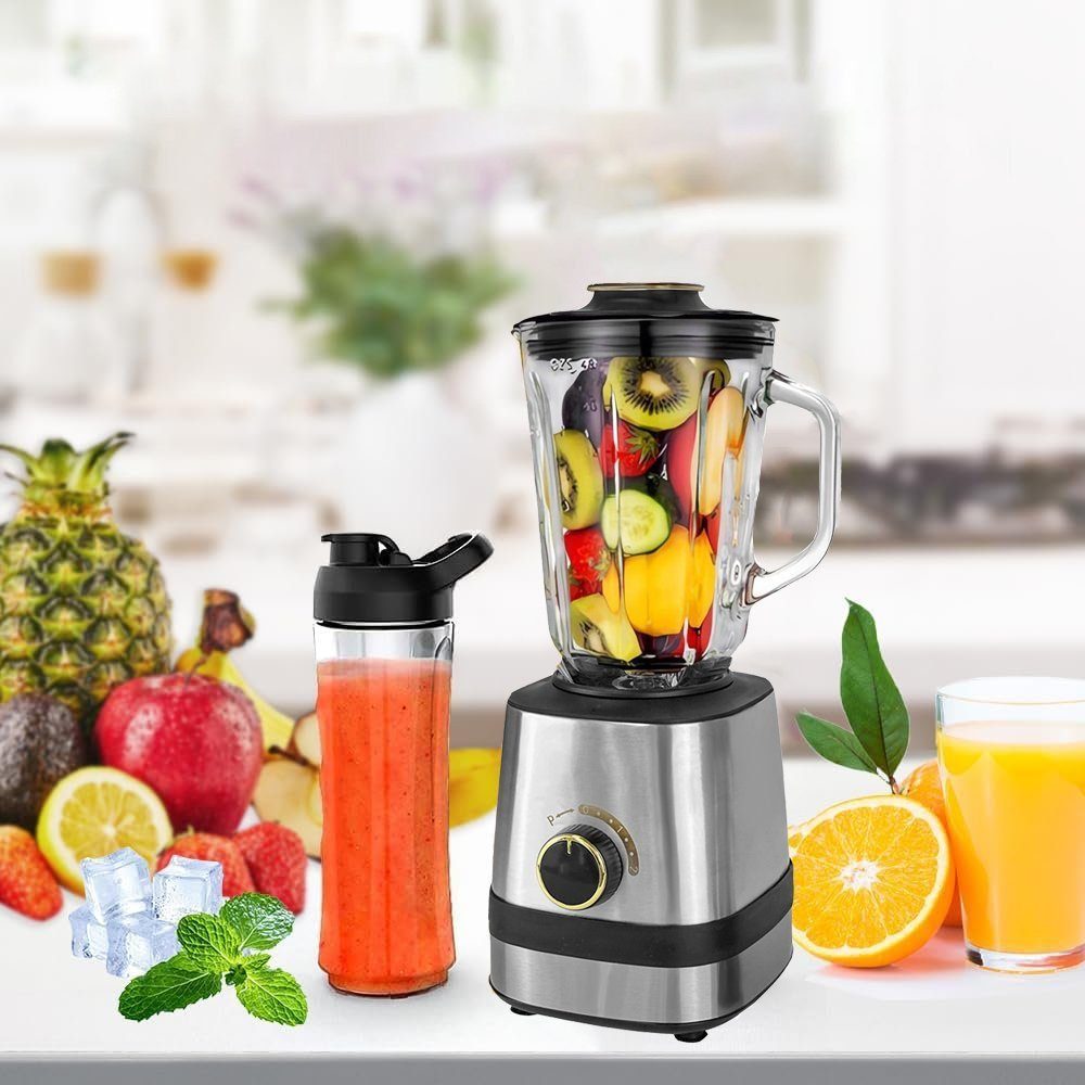 Mutoy Standmixer Standmixer Mixer Smoothie Maker mit 1,5 L Mixbehälter, Standmixer Hochleistungsmixer mit 6 Klingen