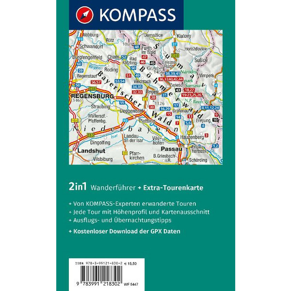 KOMPASS WANDERFÜHRER BAYERISCHER WALD, CHAM, BODENMAIS