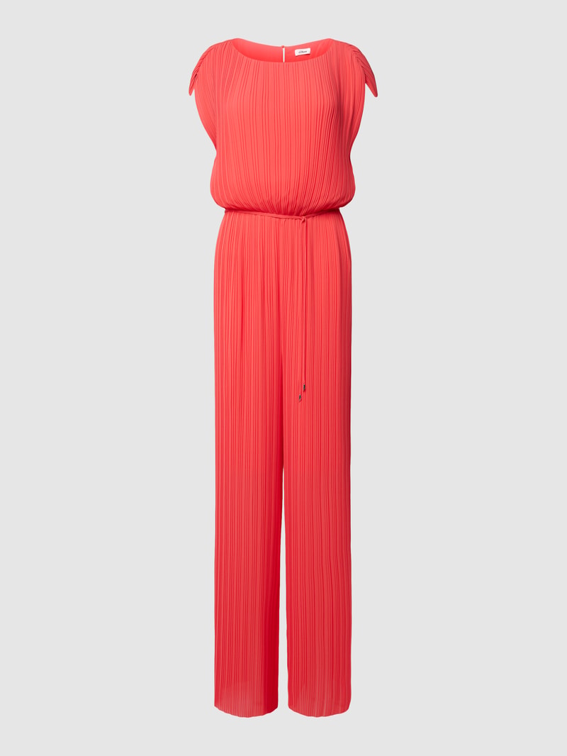 Jumpsuit mit Streifenmuster in rot