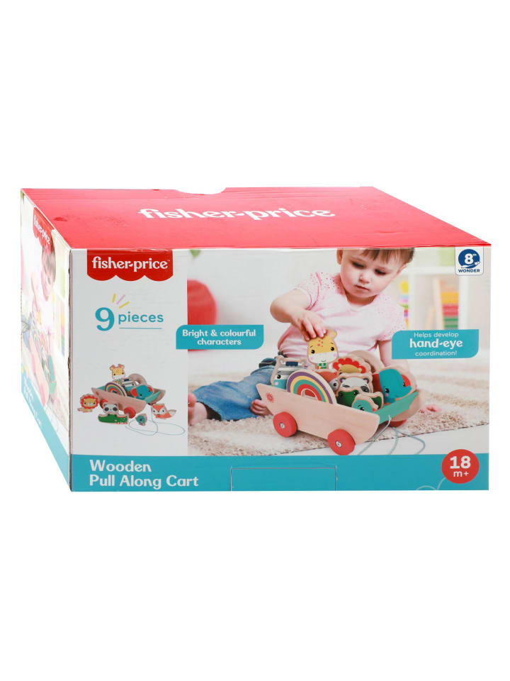 Fisher-Price Holz-Ziehwagen mit 8 Tieren in bunt günstig kaufen onesize