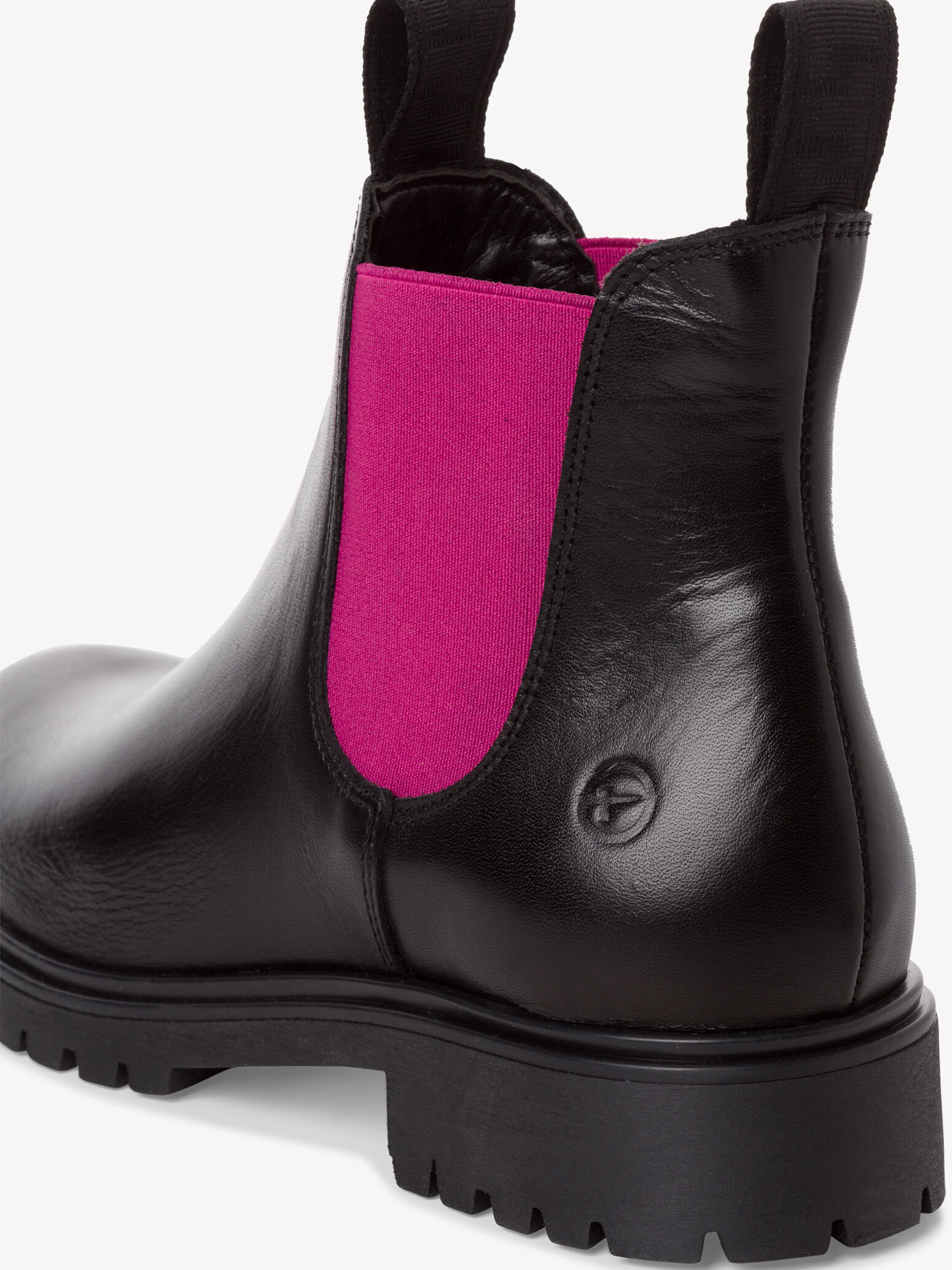 Bottine Chelsea en cuir - noir