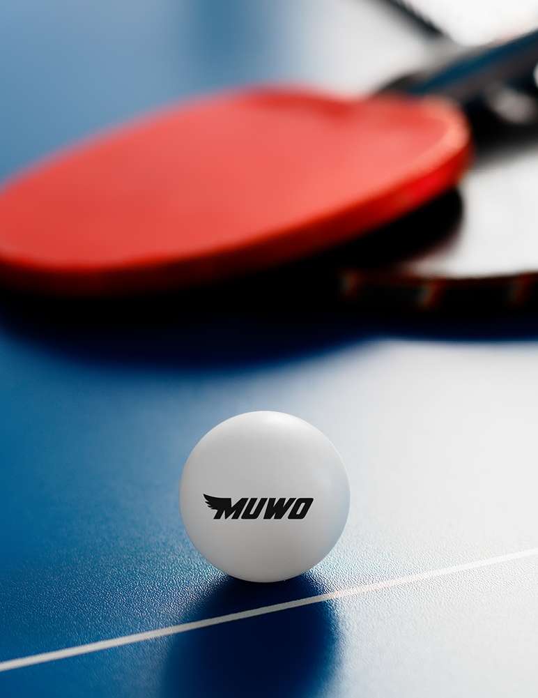 MUWO Tischtennisbälle Set 100 Stück inkl. Tasche