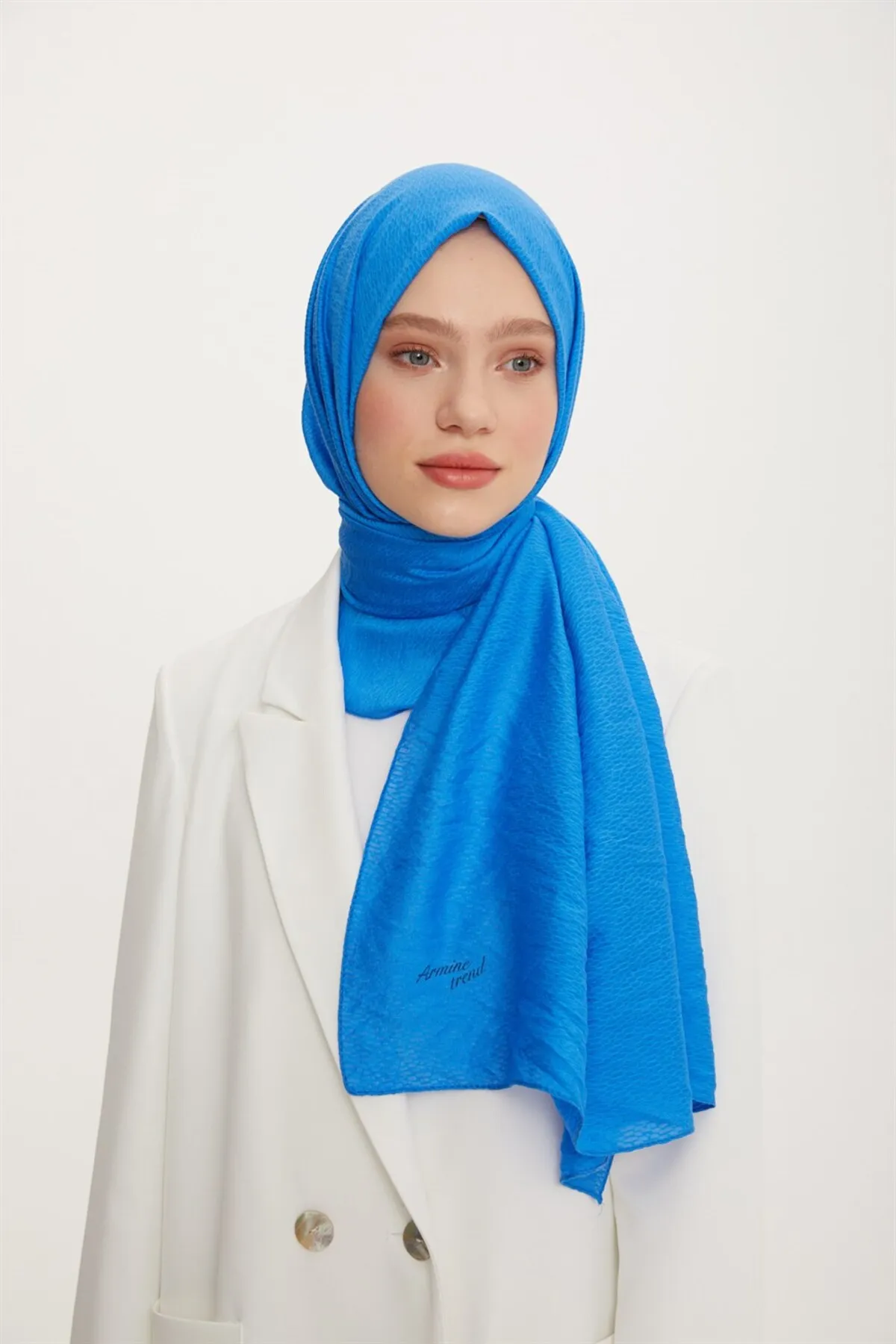Armine  Trend Star Schal 3 Strukturiert – Ats3str-561 – Blau