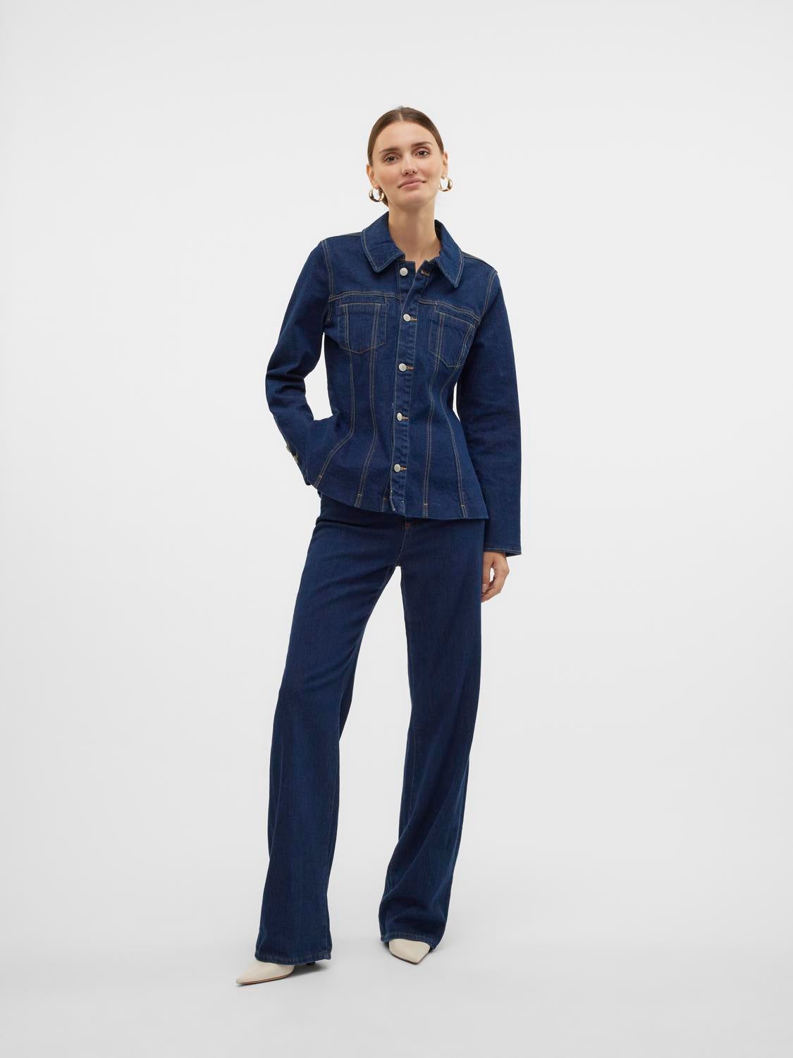 VMTESSA Hohe Taille Weiter Beinschnitt Jeans