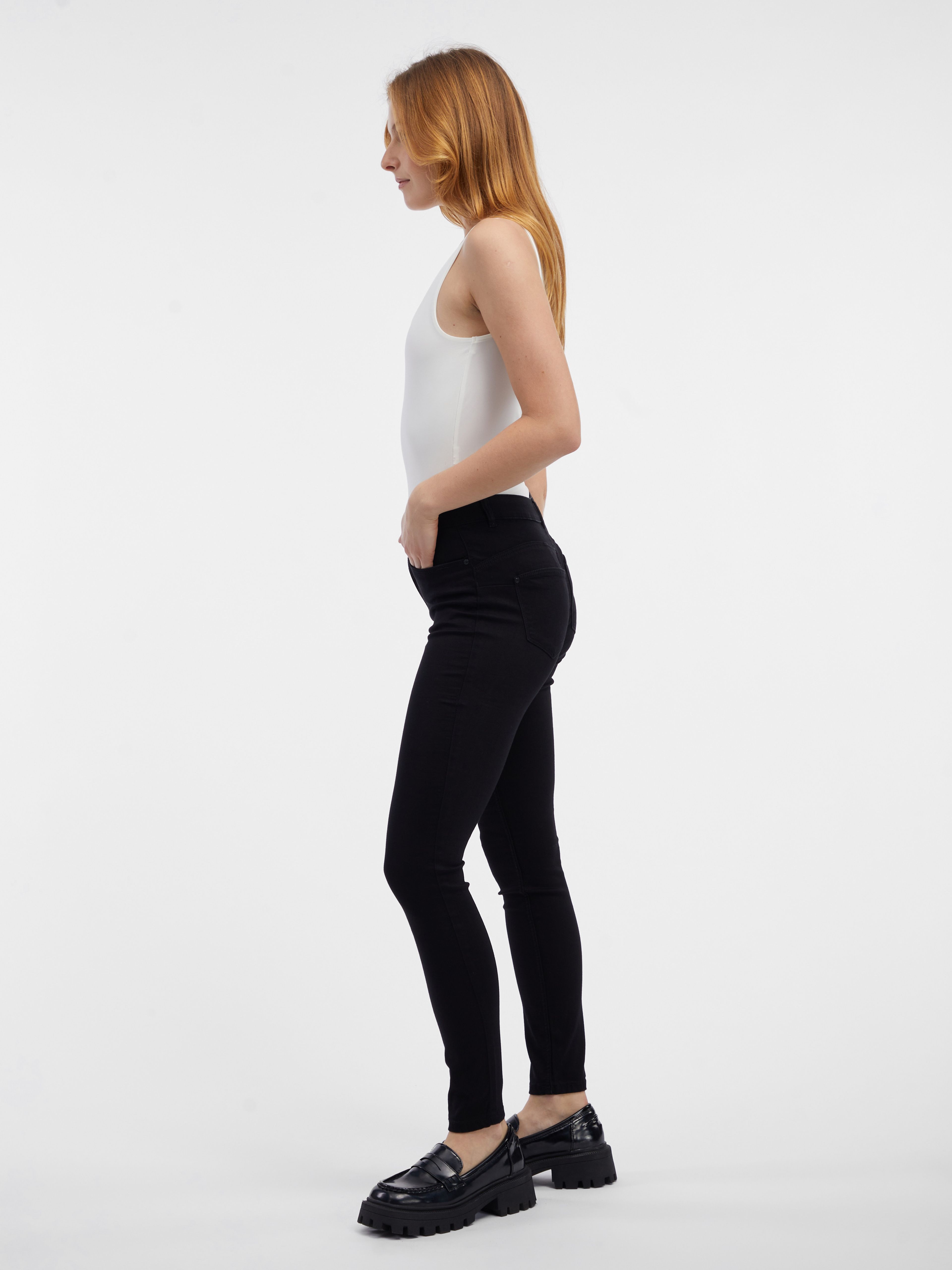 Schwarze Skinny-Fit-Jeans Damen ORSAY