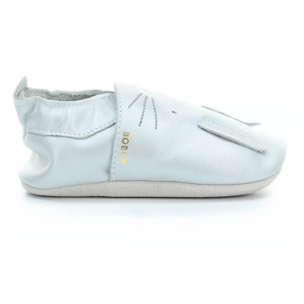Bobux Hop Silver (Soft Sole) Krabbelschuhe
