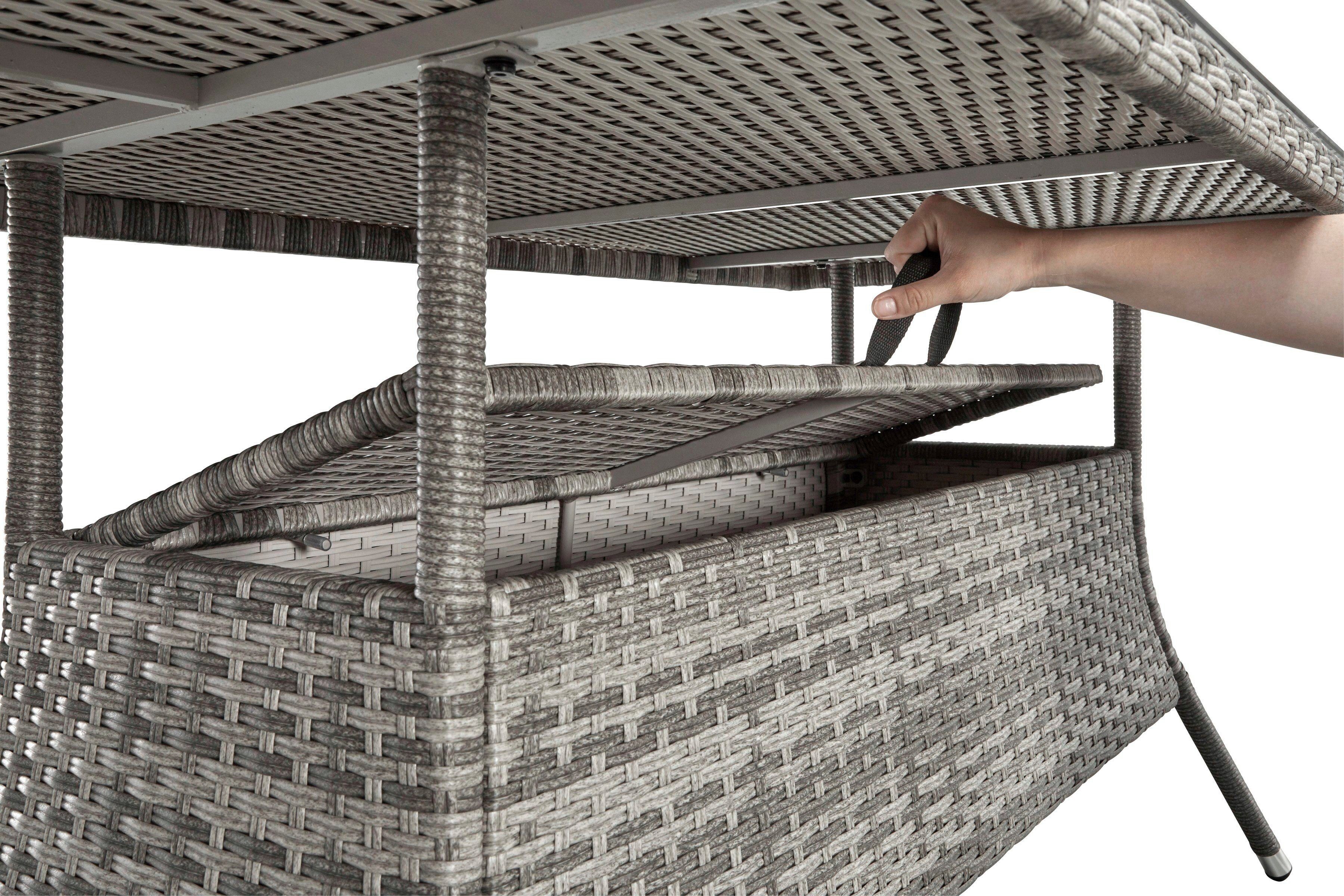 KONIFERA Garten-Essgruppe Belluno, (13-tlg), 6 Sessel, Tisch 150x80 cm, Polyrattan