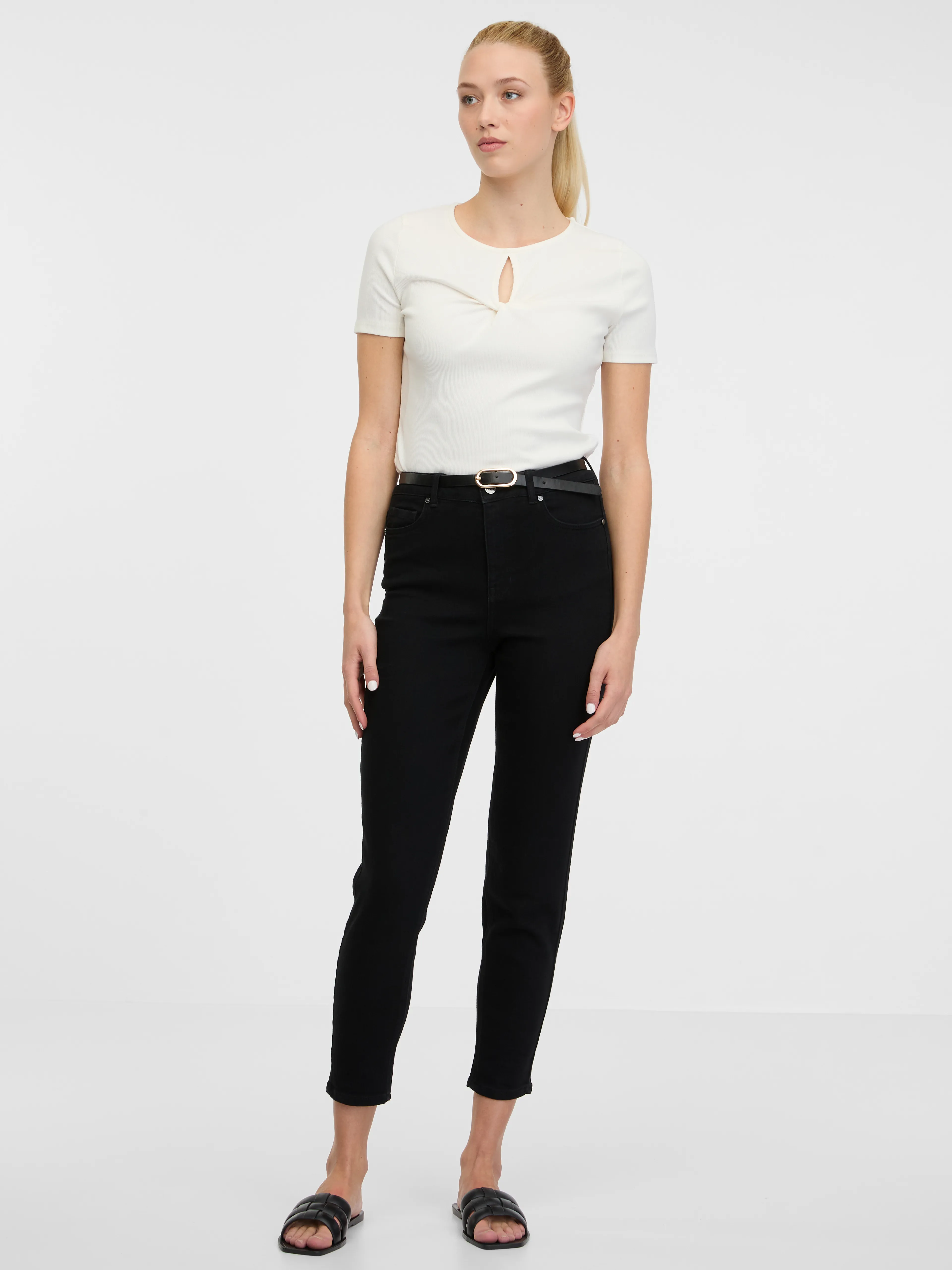 Cremefarbenes Damen T-Shirt ORSAY