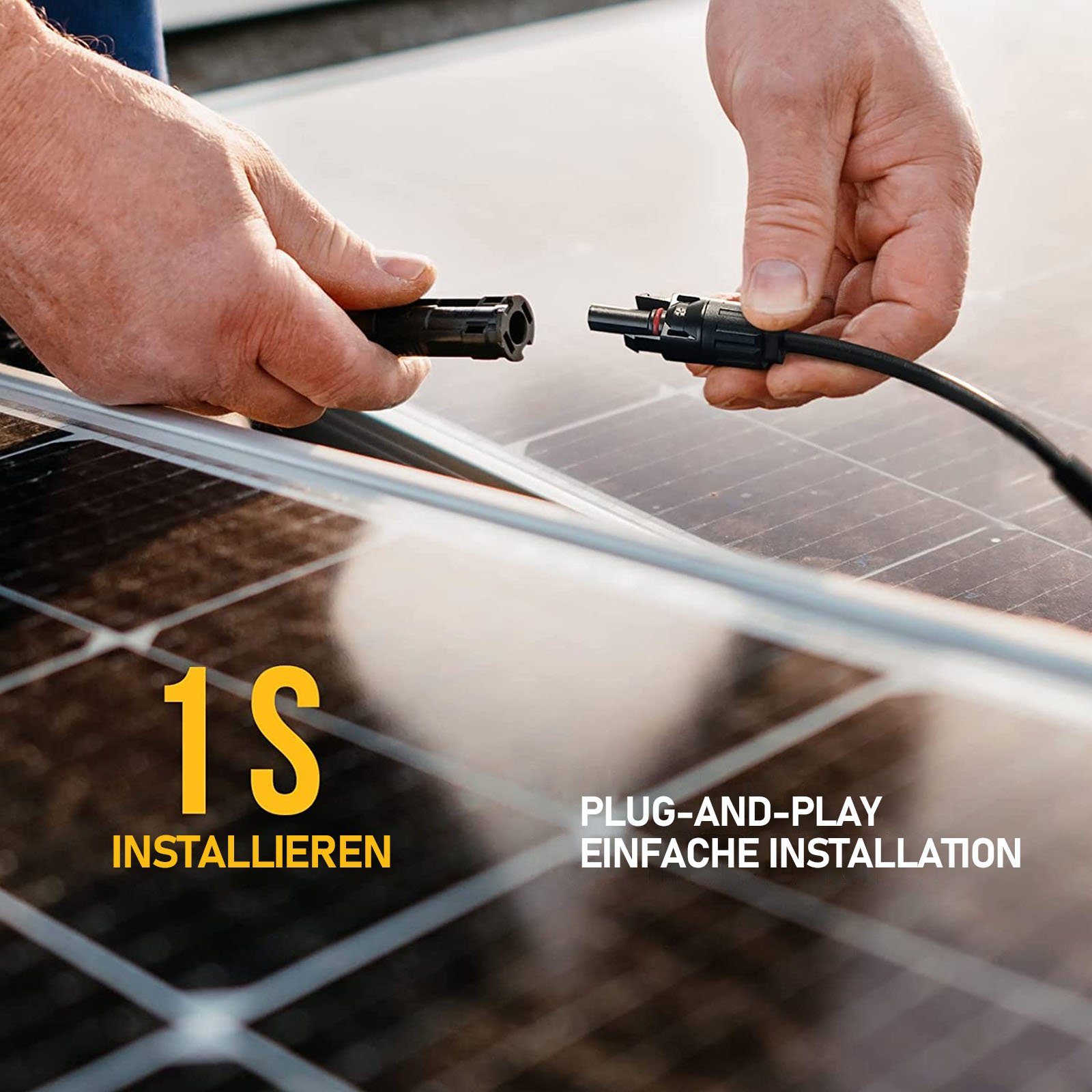 PFCTART Solarmodul Solarmodul-Adapterkabel (1 Paar mit 2 Streifen), Adapter, (2-St)