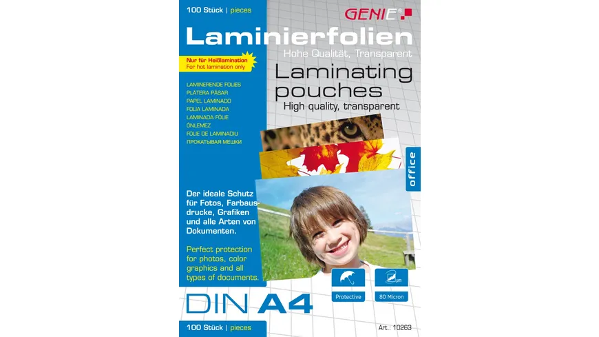 GENIE Laminierfolien DIN A4 100er-Pack