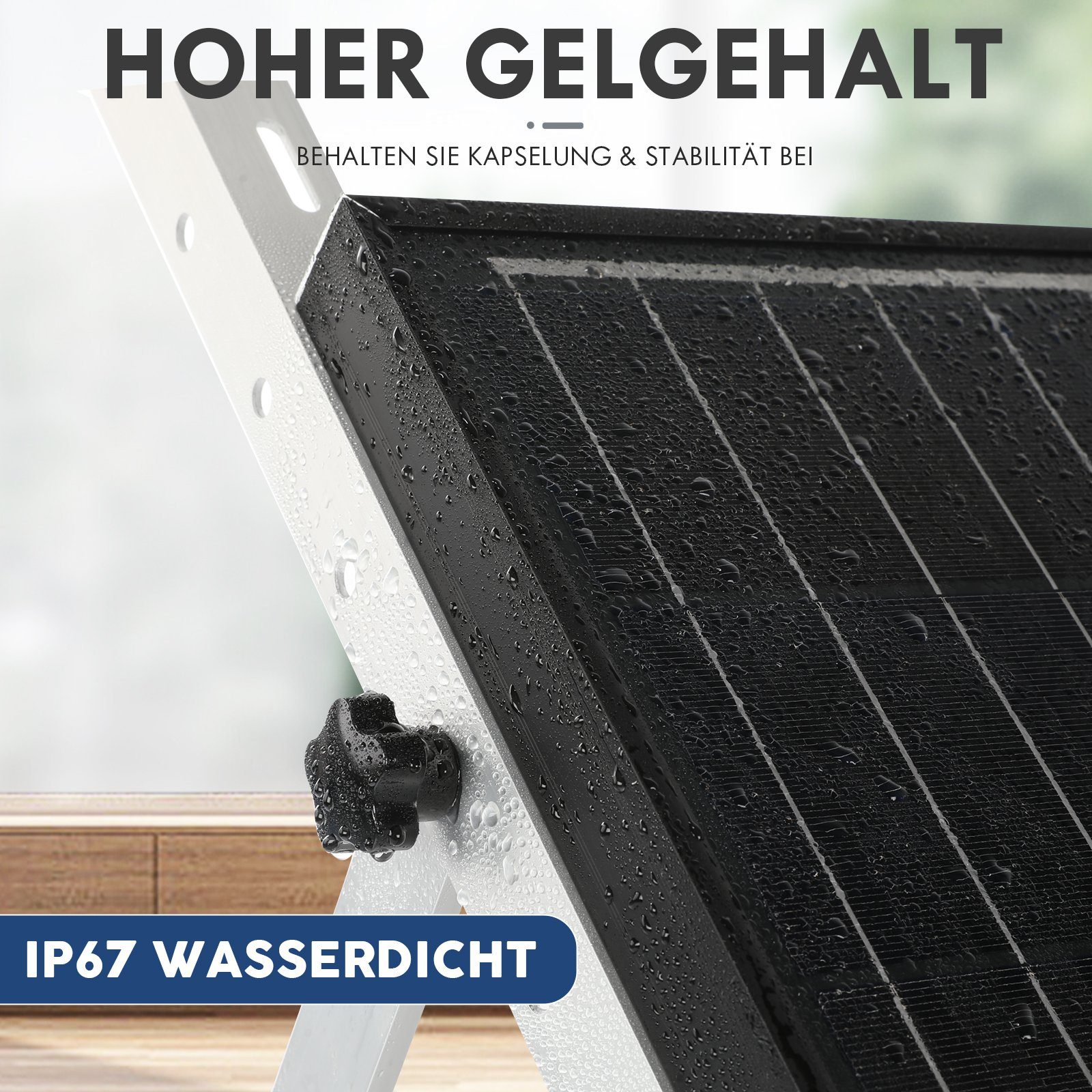 oyajia Solaranlage 100W/150W 18V Solarmodul Monokristallin Solaranlage Balkonkraftwerk, IP67 Wasserdichte Solaranlage für 12V Akku Wohnmobil Auto Boot Garten