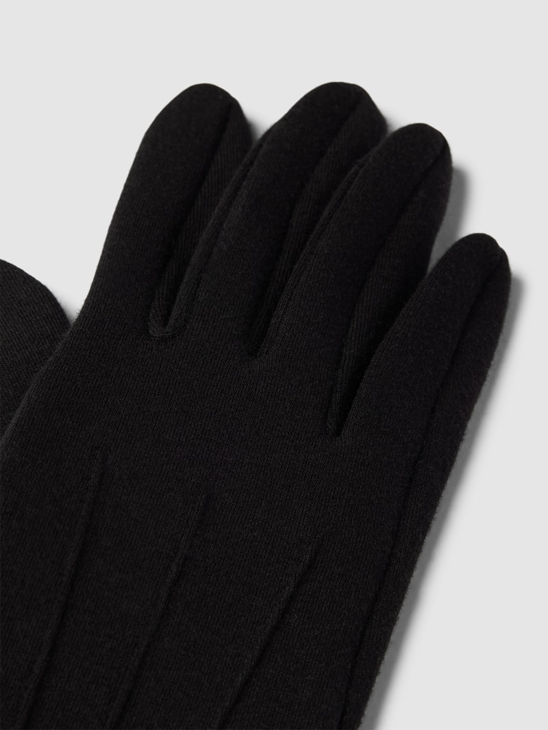 Touchscreen-Handschuhe in Melange-Optik in black