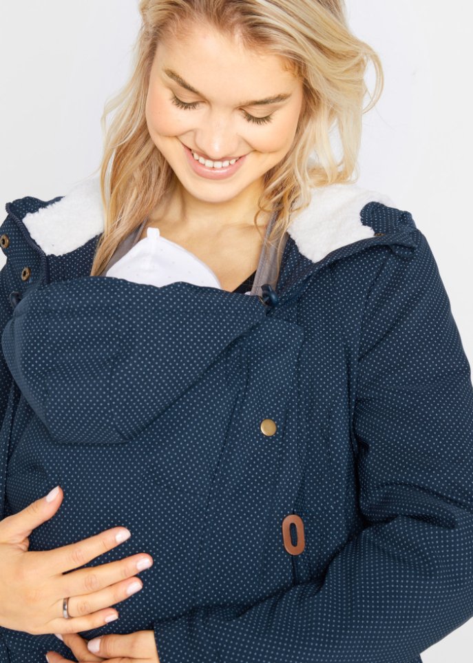 Umstandsjacke / Tragejacke mit Teddyfutter