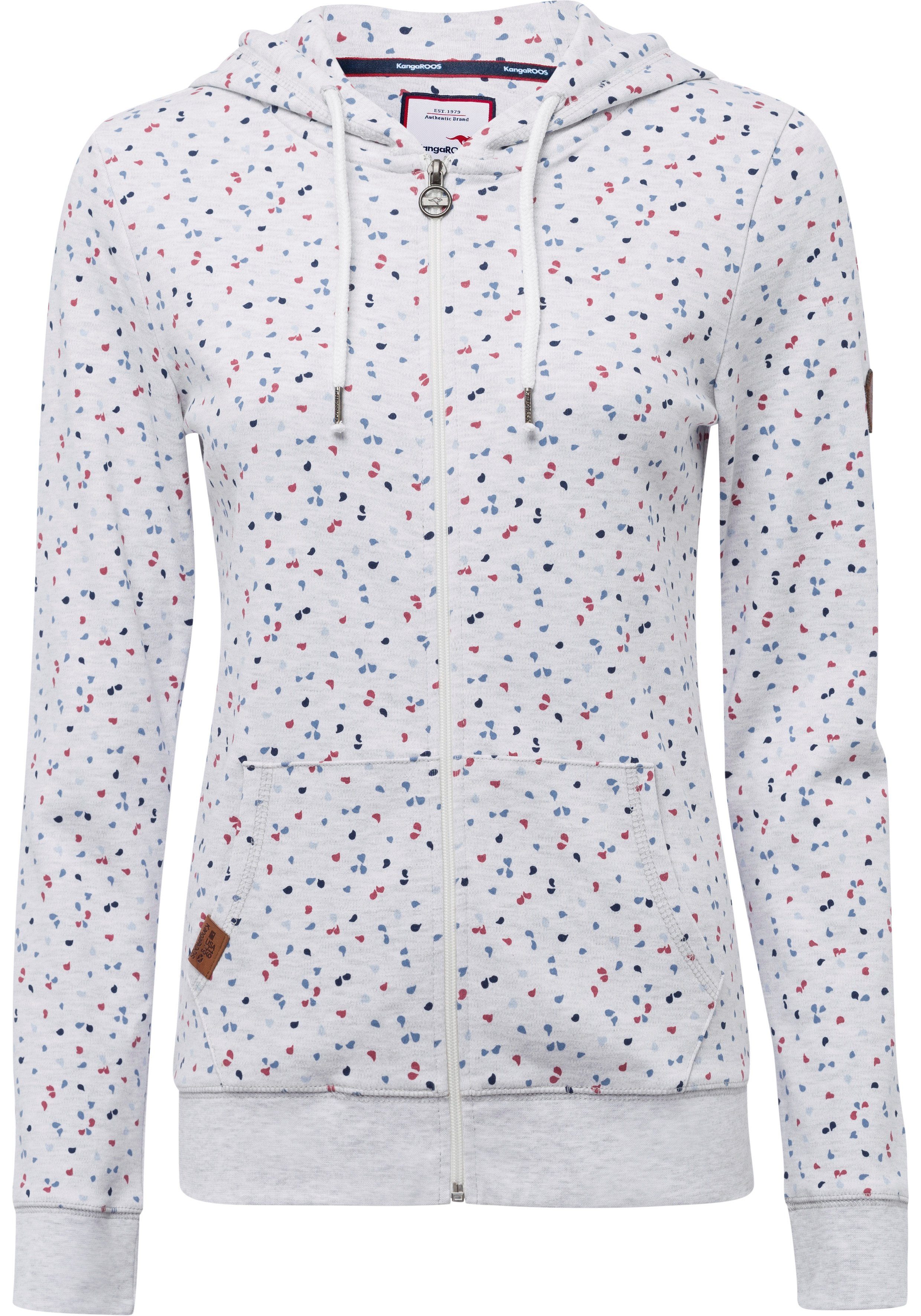 KangaROOS Kapuzensweatjacke mit sportlichem Minimal-Print