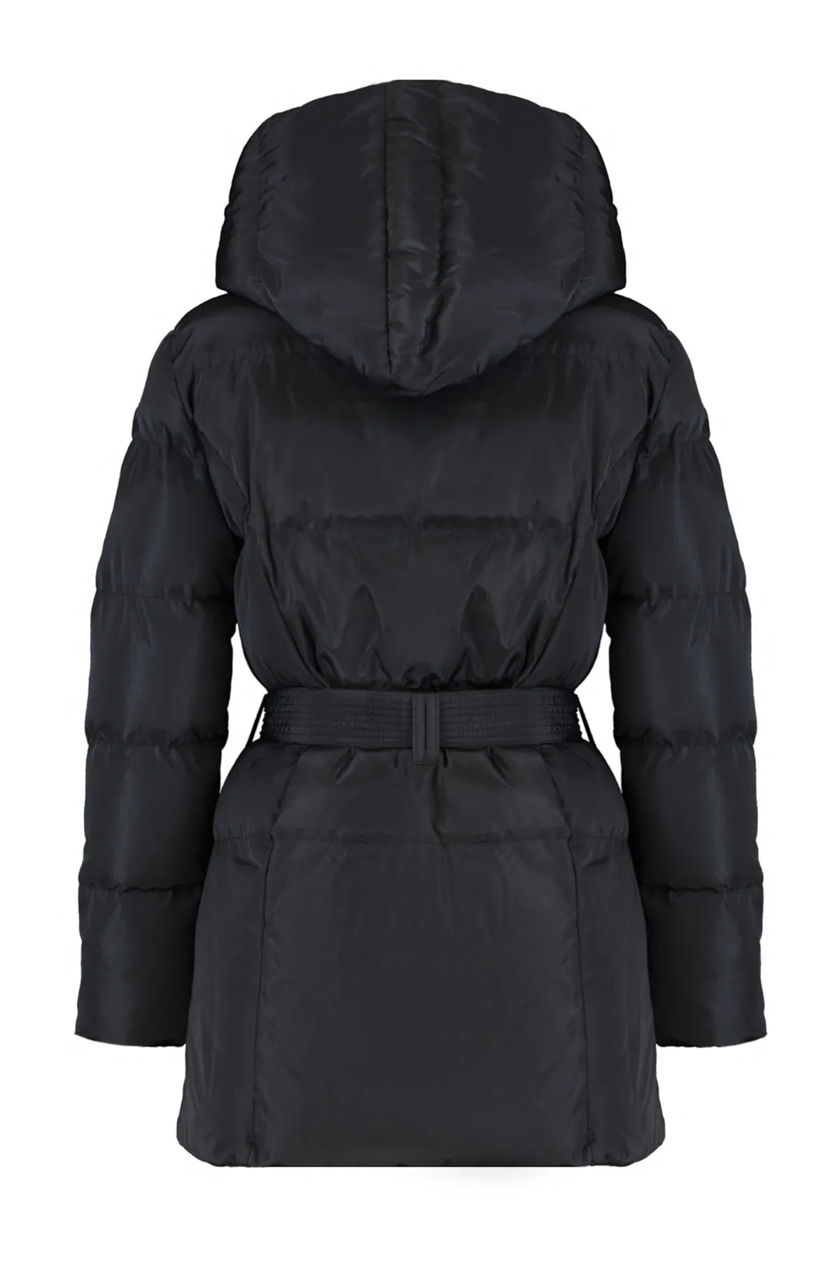 Trendyol Collection  Schwarze wasserabweisende Pufferjacke mit Gürtel TWOAW23MO00007