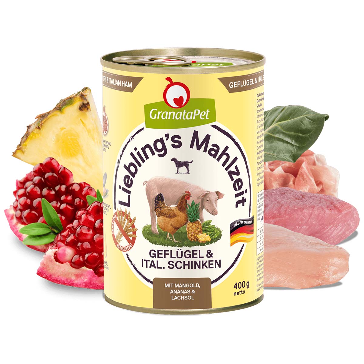 GranataPet Liebling's Mahlzeit Geflügel und italienischer Schinken