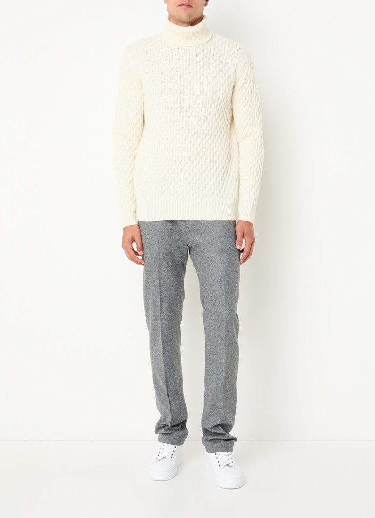 Pantaloni chino slim fit Nick de la Jacob Cohen, cu efect uzat.