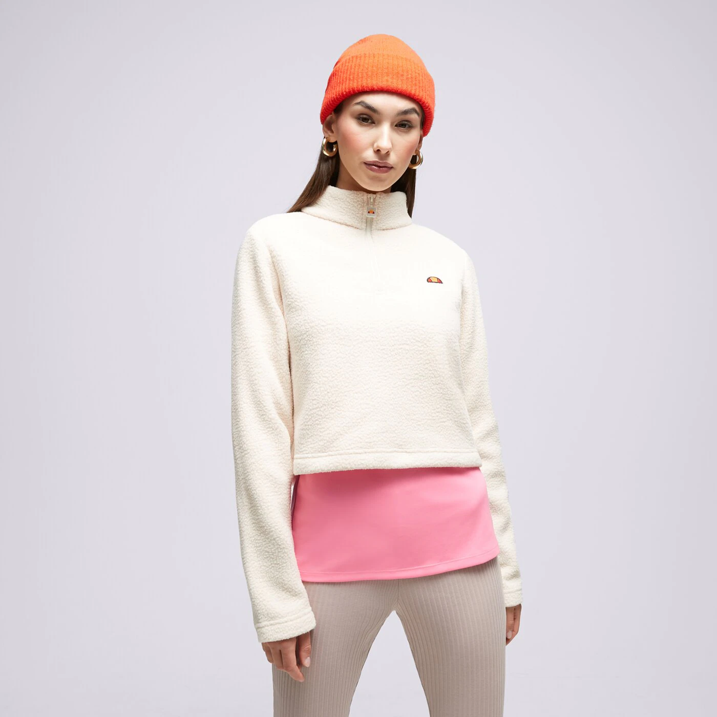 ELLESSE SWEATSHIRT MIT REIßVERSCHLUSS   SENATORE OFF WHT 1/2 Beige