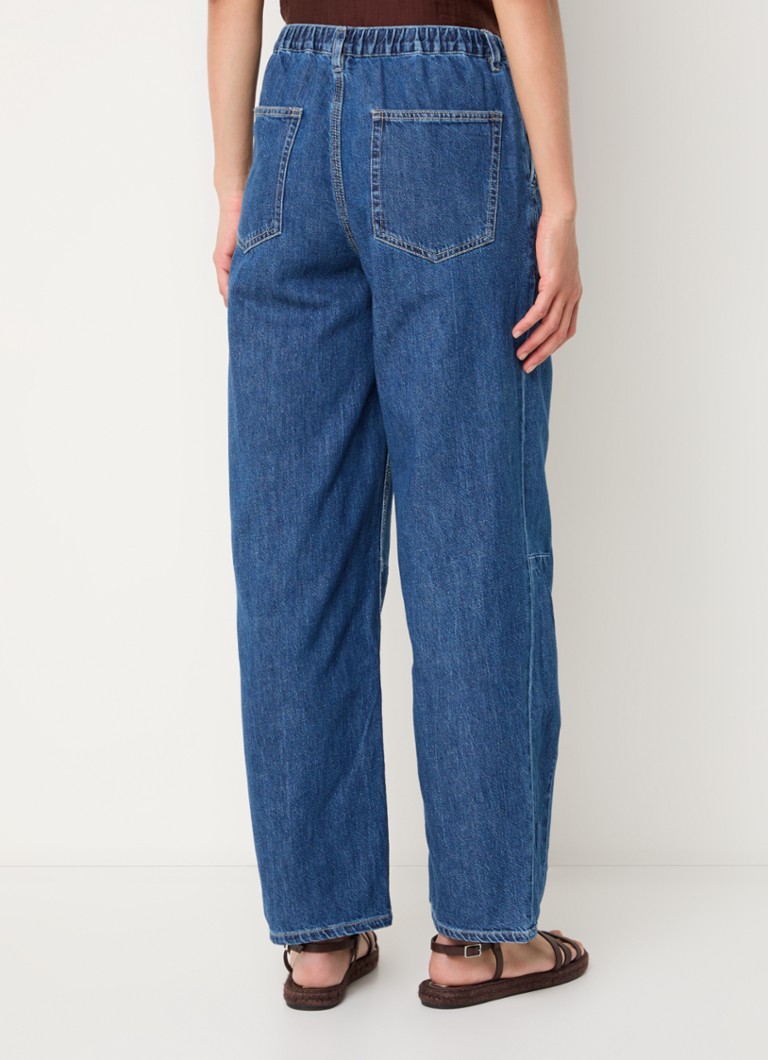 Calça jeans American Vintage Globey de cintura alta e modelagem solta, em mistura de algodão orgânico.