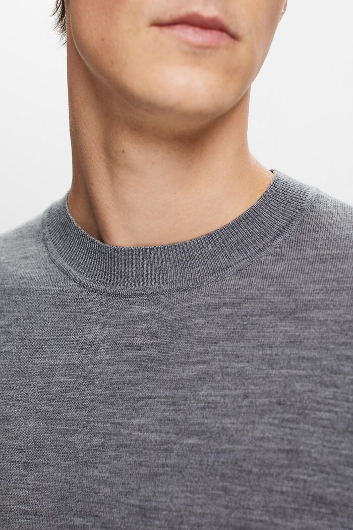 Wollpullover mit Rundhalsausschnitt