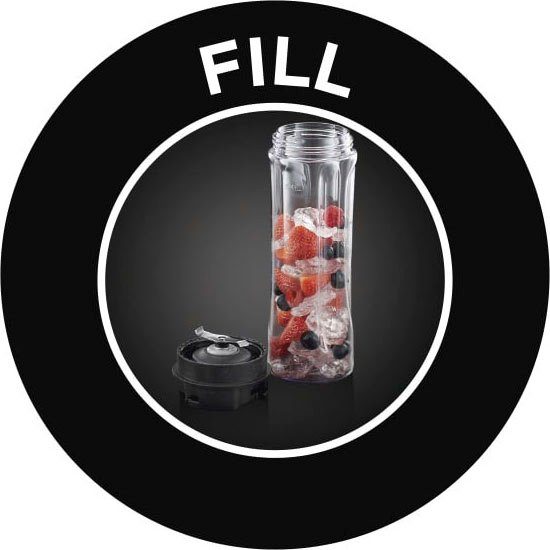 RUSSELL HOBBS Standmixer Mix & Go Steel 23470-56, 300 W, (Smoothie Maker) Edelstahl/schwarz, klein