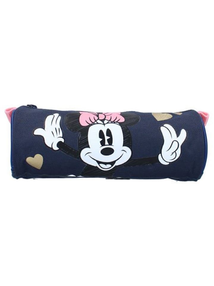 MINNIE MOUSE „Deluxe“ Etui Die ideale Federtasche für Mädchen in Dunkelblau günstig kaufen 21 cm