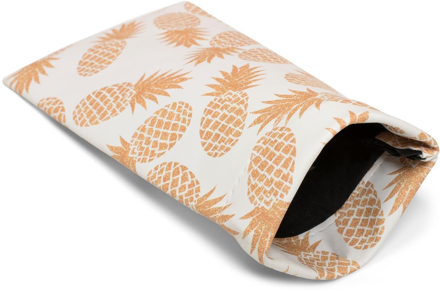 styleBREAKER Brillenetui, Brillenetui Ananas mit Putztuch