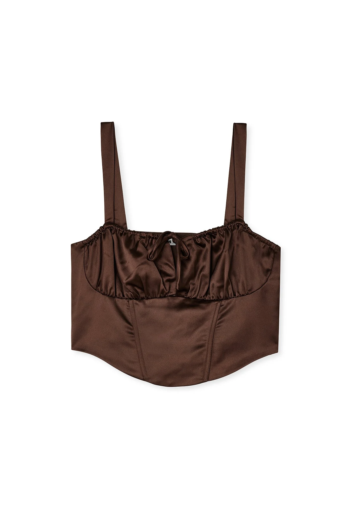 Korsett-Crop-Top aus Satin