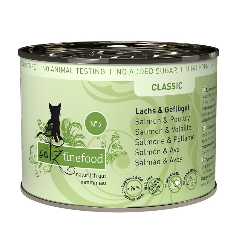 Catz finefood Nassfutter Catz finefood 6x200g No. 5 Lachs