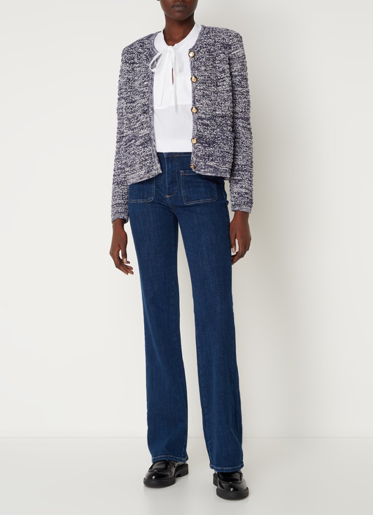 Cardigan gros Guspa, tricotat cu imprimeu melanj de la Ba&sh.