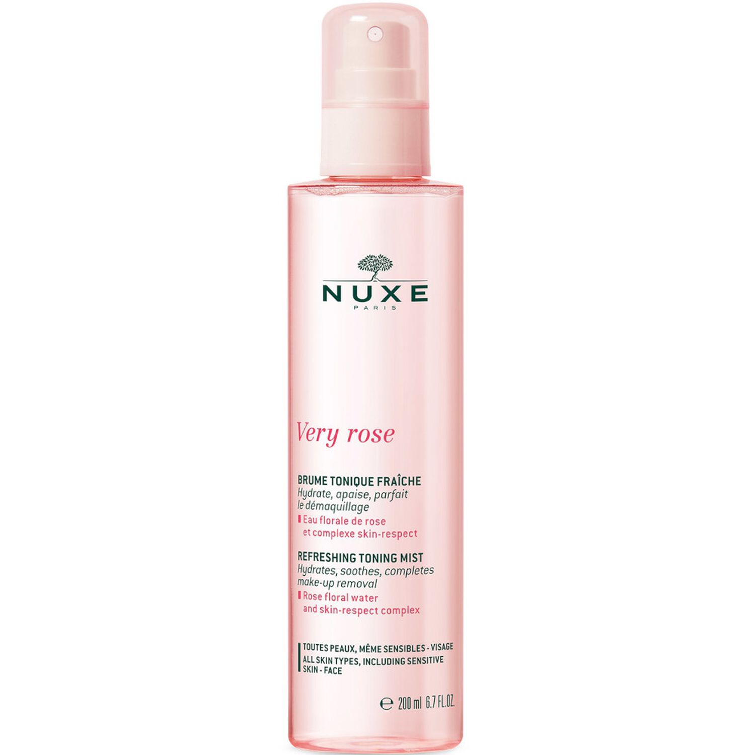 Nuxe Brume Tonique Fraîche Very Rose - Toutes peaux, même sensibles - 200ml