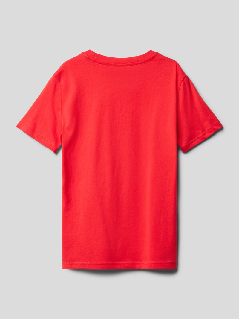 T-Shirt mit Logo-Print in rot