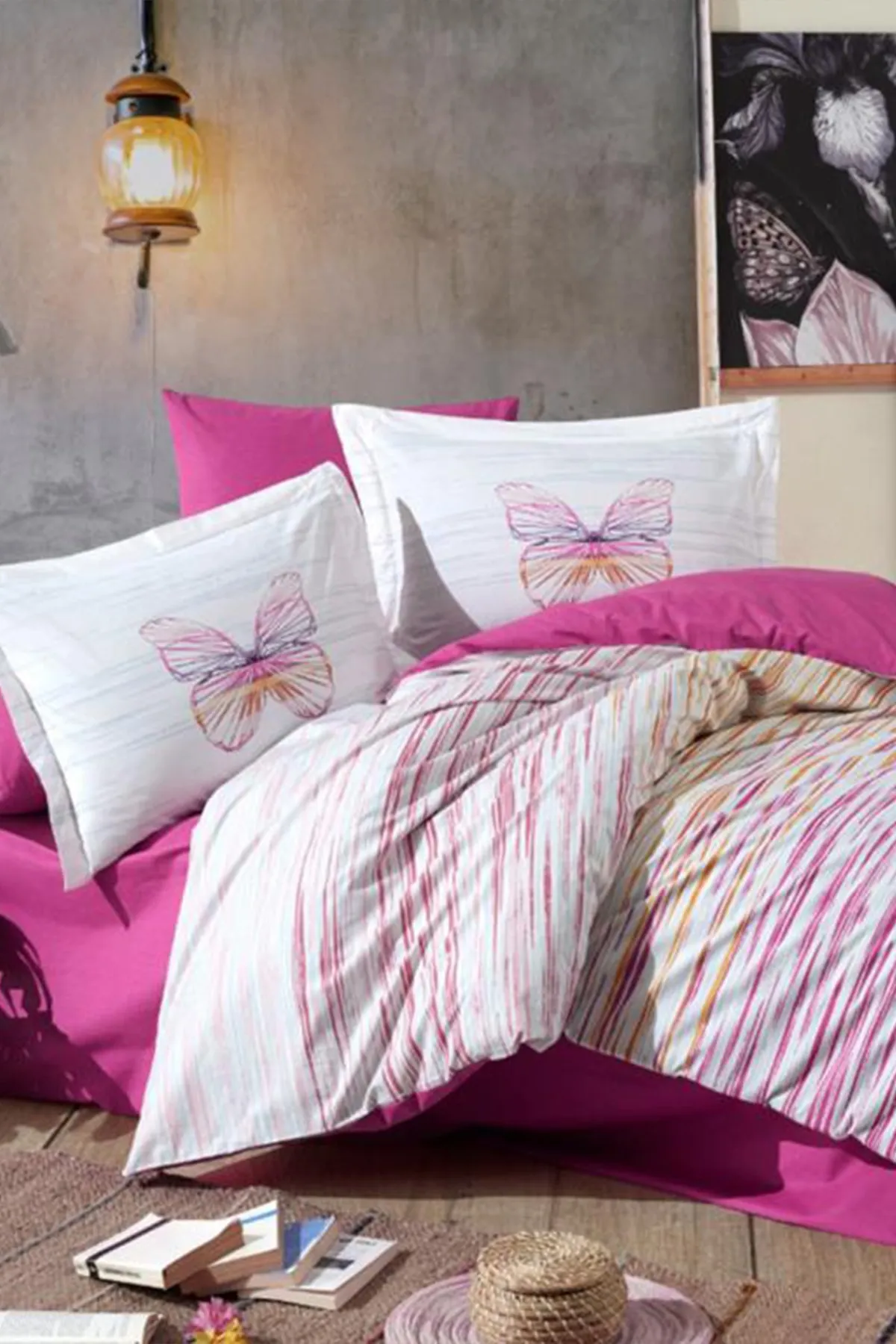 Hobby  Eldora Doppelbett-Bettbezug-Set, Fuchsia