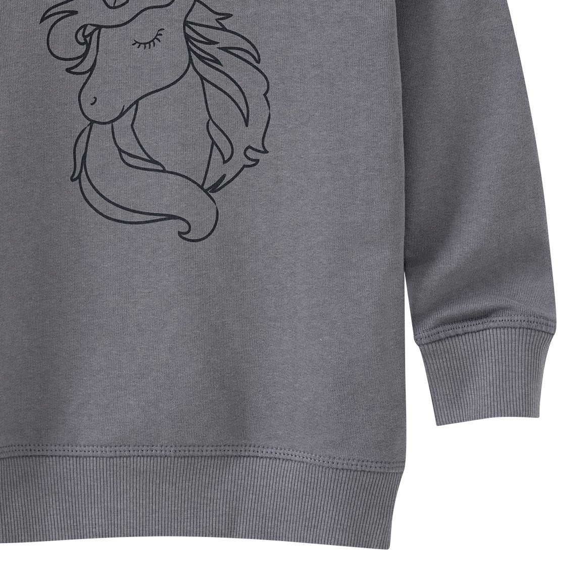 Mädchen Sweatshirt mit Einhorn-Print