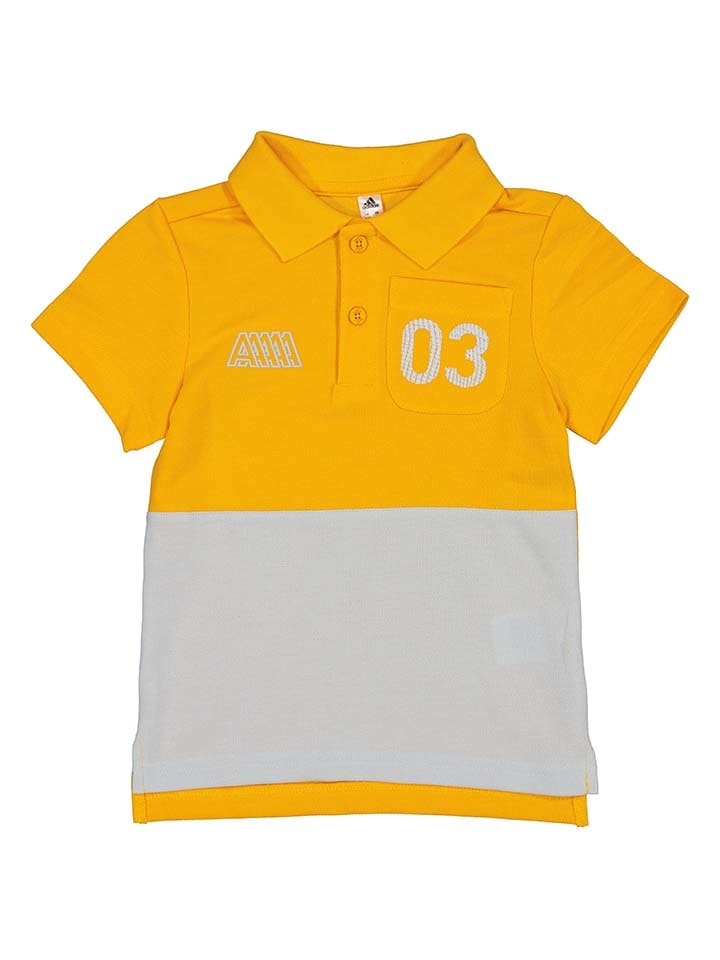 adidas Poloshirt in Gelb/ Hellgrau günstig kaufen