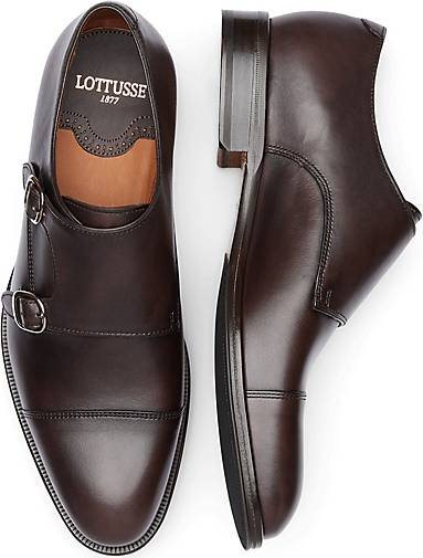 Lottusse Mokka -Kalb Wildledermönchschuhe