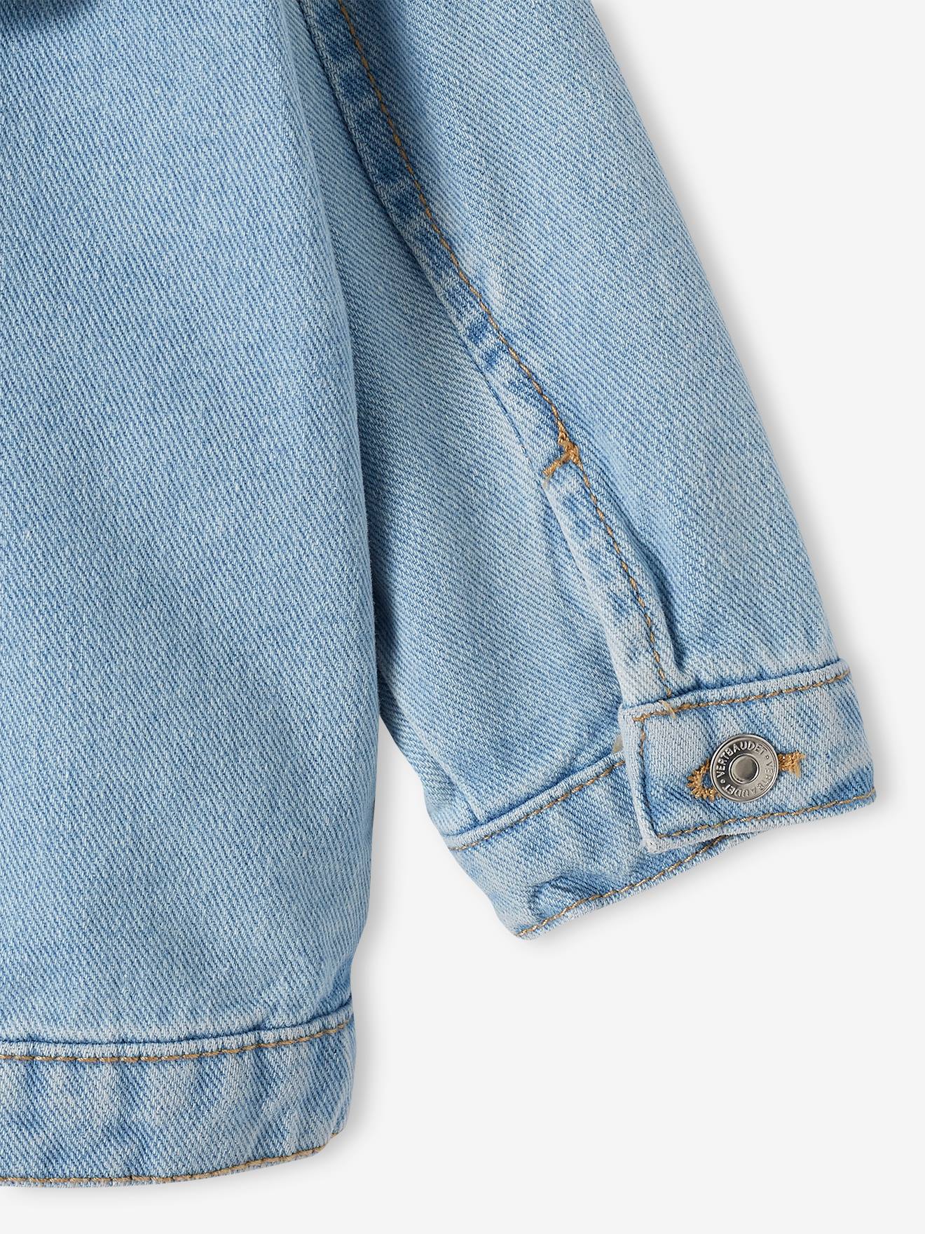 Vertbaudet Baby Jeansjacke mit Volants Oeko-Tex - bleached