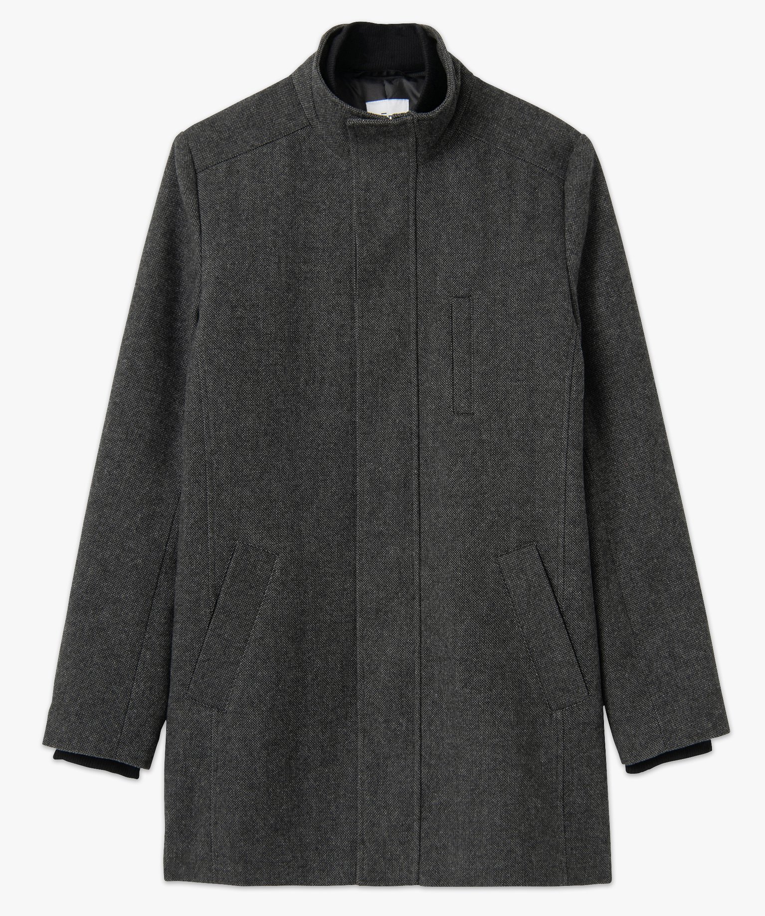 Manteau homme court avec col intérieur amovible noir | GEMO