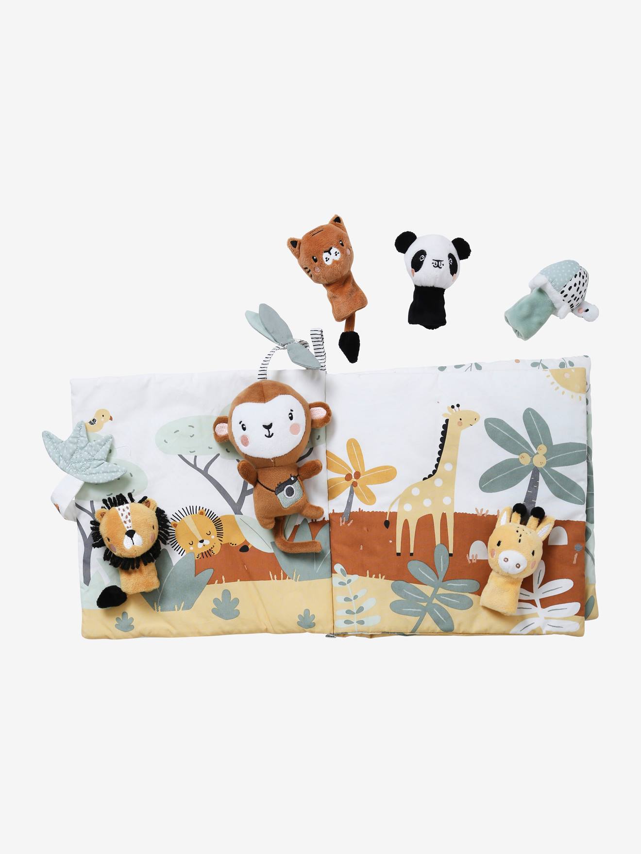 Vertbaudet Baby Stoffbuch Pandafreunde auf Safari in TANSANIA - mehrfarbig pandafreunde