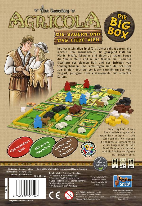Agricola Die Bauern und das liebe Vieh Bigbox (Hauptspiel + 2 Erweiterungen)