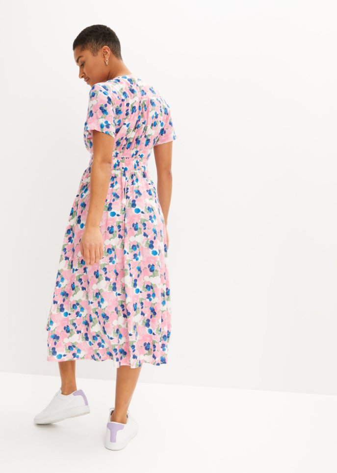 Midikleid mit V-Ausschnitt