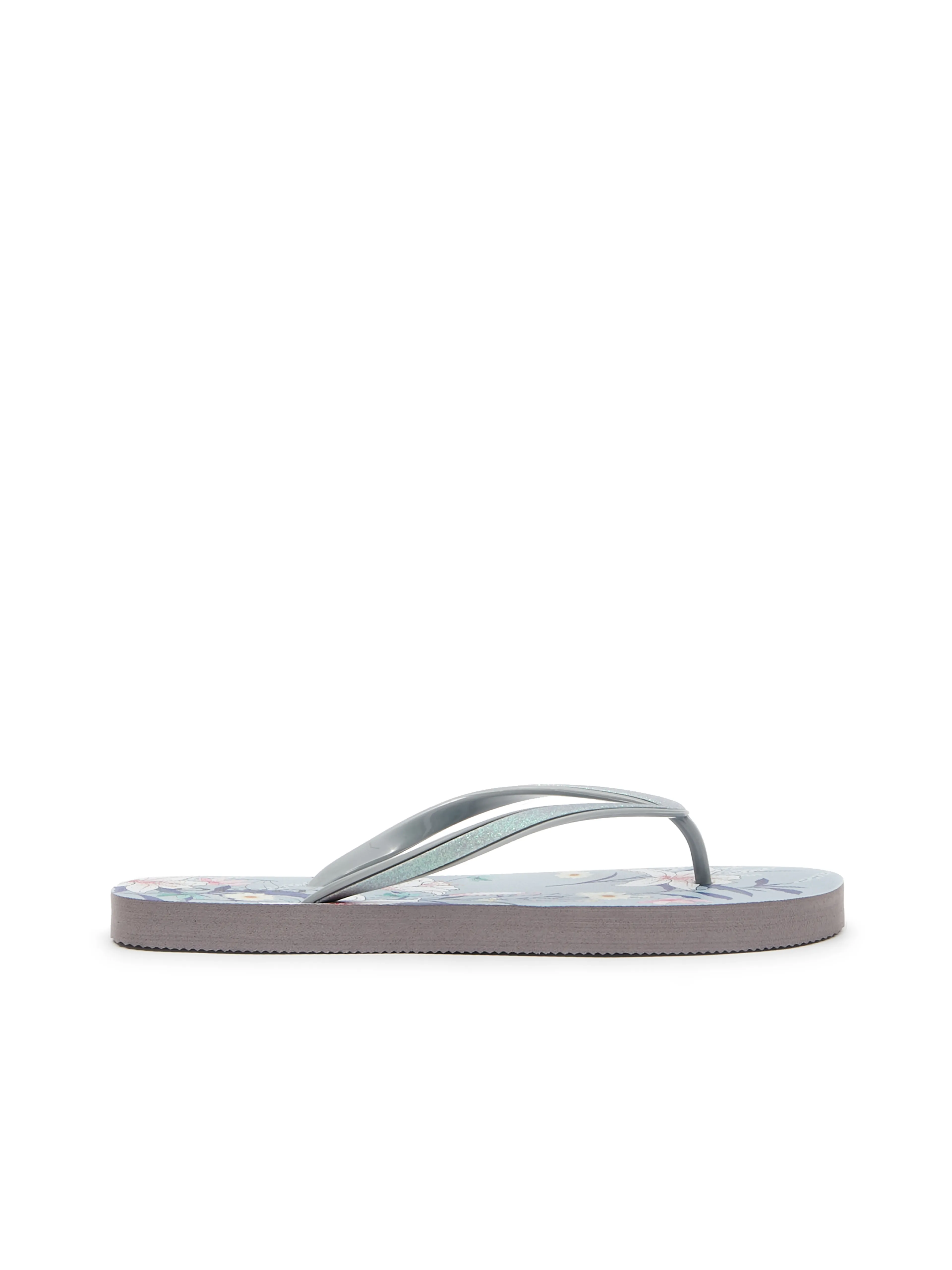 Hellblaue gemusterte Damen-Flip-Flops ORSAY