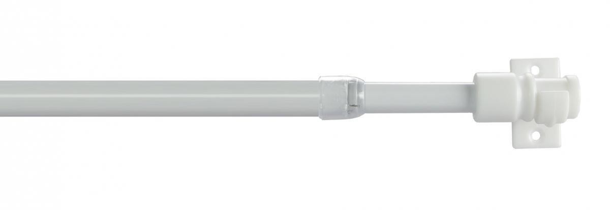 Bella Casa Cafehausstange, Scheibenstange Florida 12 mm ø, 135 cm bis 225 cm ausziehbar, weiß