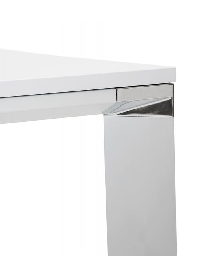 KADIMA DESIGN Quadratischer Besprechungstisch Holz Metall | Minimalistisches Design in Weiß günstig kaufen