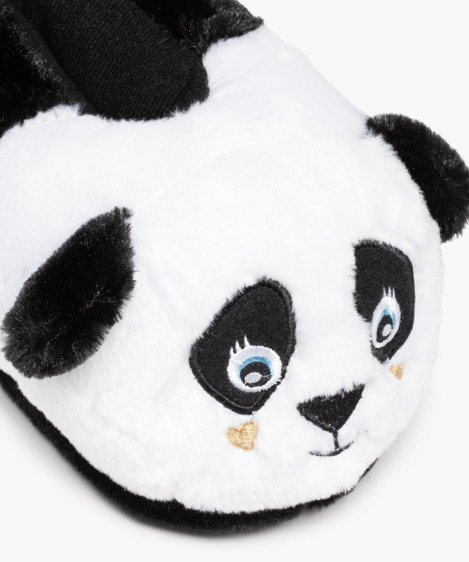 Chaussons fille 3D panda avec oreilles en relief blanc | GEMO