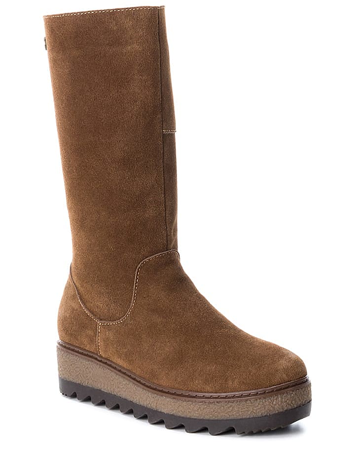 CARMELA Leder-Stiefel in Braun günstig kaufen 36